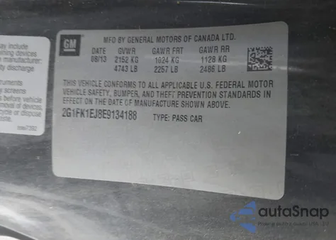 2014 Chevrolet Camaro 2Ss from USA, damaged, VIN 2G1FK1EJ8E9134188